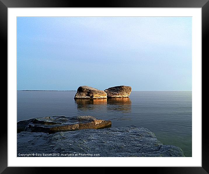 Floating Rocks Framed Mounted Print by Gary Barratt