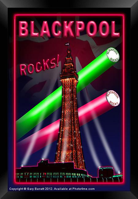 Blackpool Rocks Framed Print by Gary Barratt