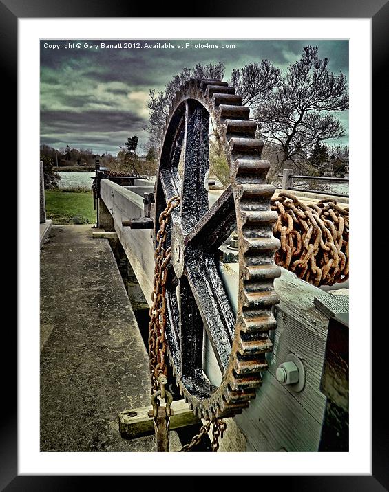 A Cog In Chains. Framed Mounted Print by Gary Barratt