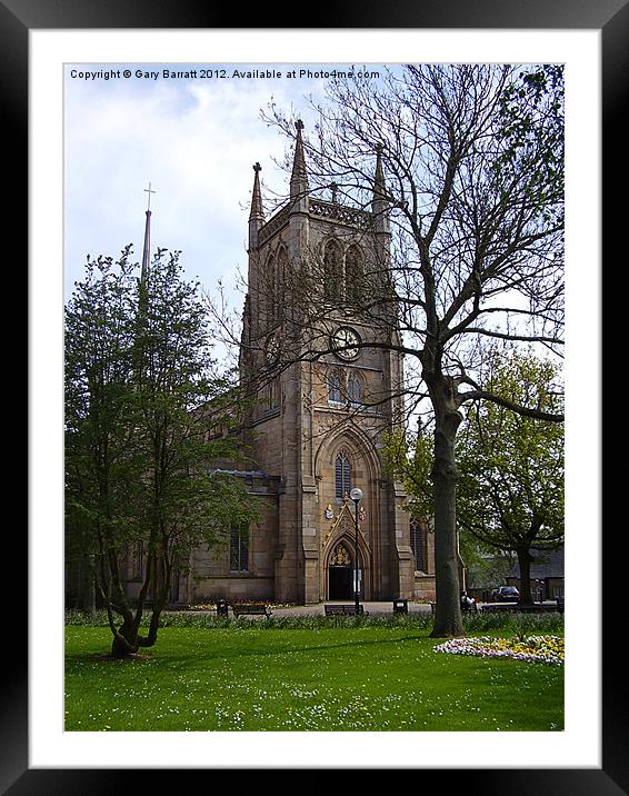 Blackburn Cathedral Church. Framed Mounted Print by Gary Barratt