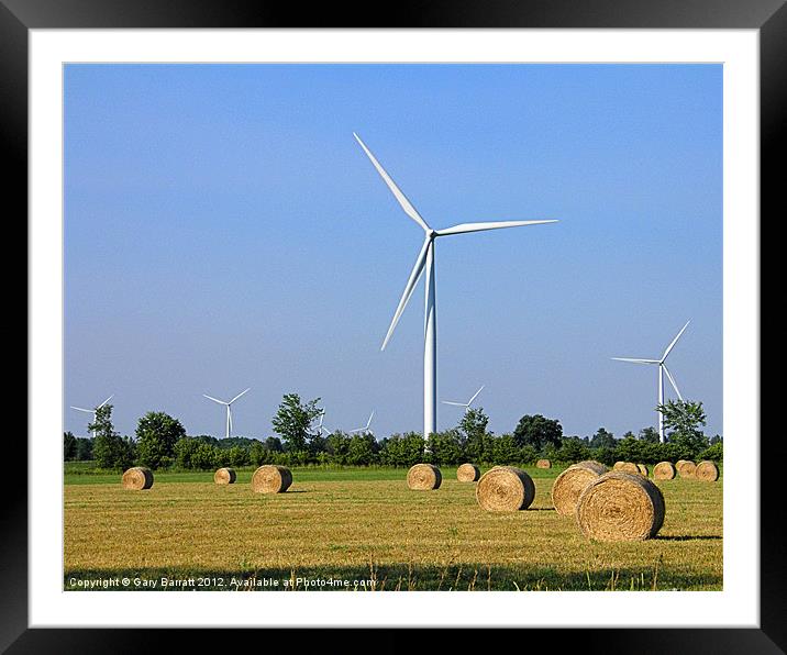 Wind In Farm. Framed Mounted Print by Gary Barratt