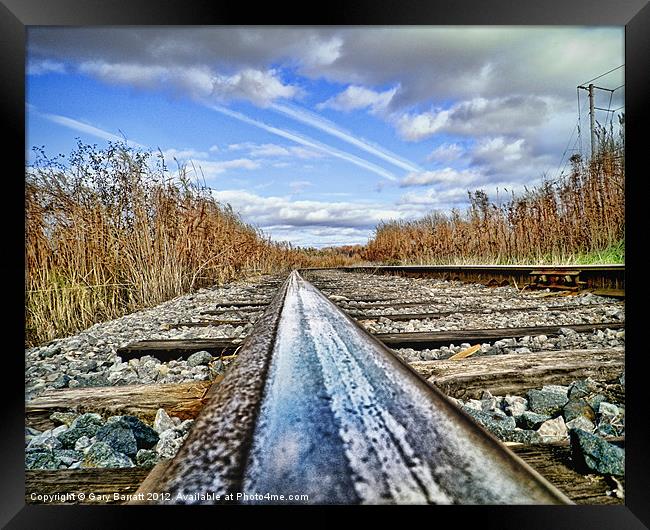 The Steel Rail Blues. Framed Print by Gary Barratt