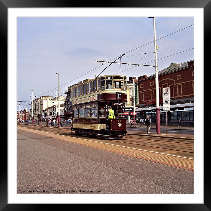 Bolton 66 Tram Blackpool 2007 Framed Mounted Print by Gary Barratt
