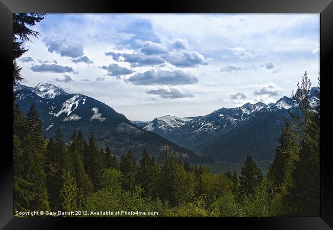 Beyond Mount McGuire Framed Print by Gary Barratt