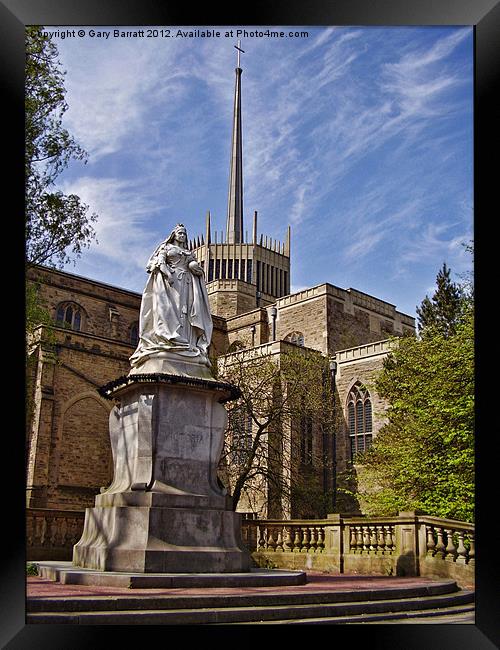 Victoria Memorial At Blackburn Cathedral Framed Print by Gary Barratt