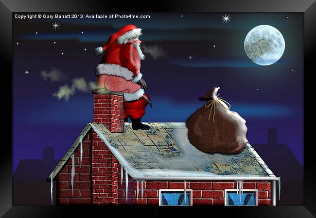 Santa Clause Is Comin Framed Print by Gary Barratt