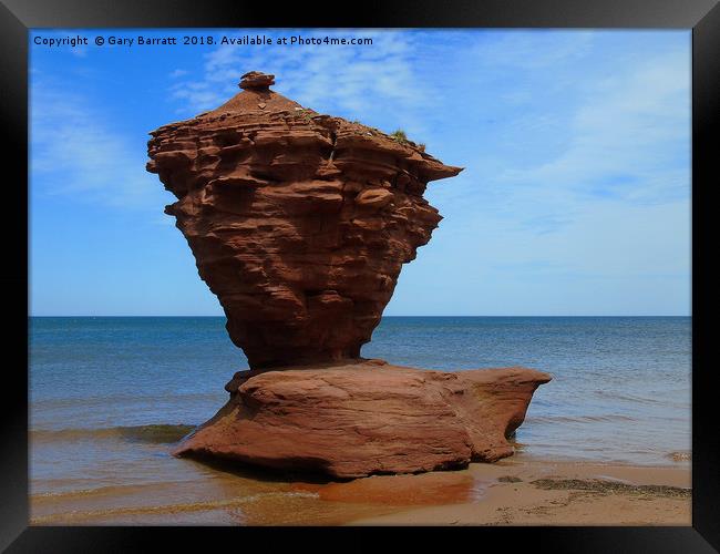 Teapot Rock Prince Edward Island. Framed Print by Gary Barratt