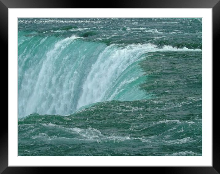 Where The Niagara Falls Framed Mounted Print by Gary Barratt