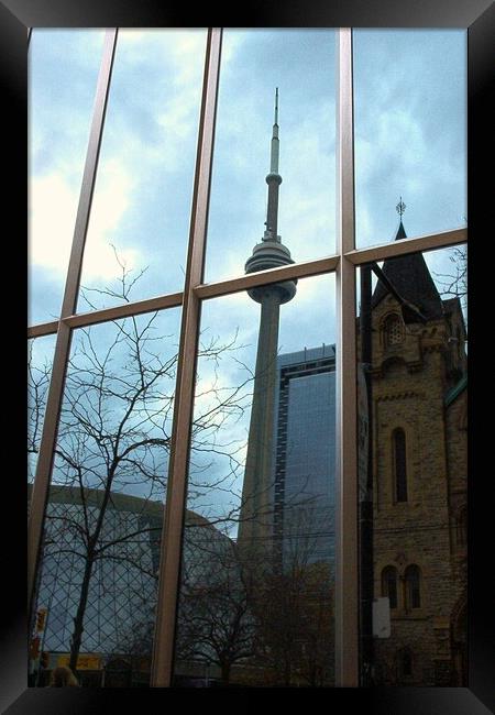 Reflections Of Toronto Framed Print by Gary Barratt
