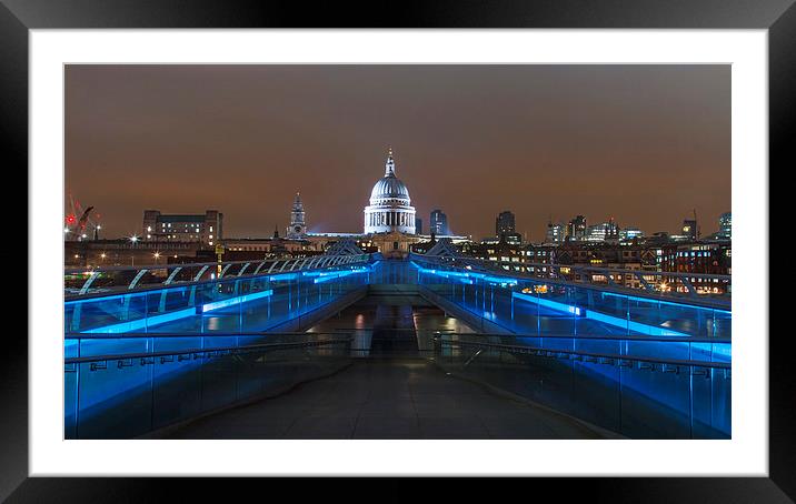 Lighting the Way to St.Pauls Framed Mounted Print by Adam Payne