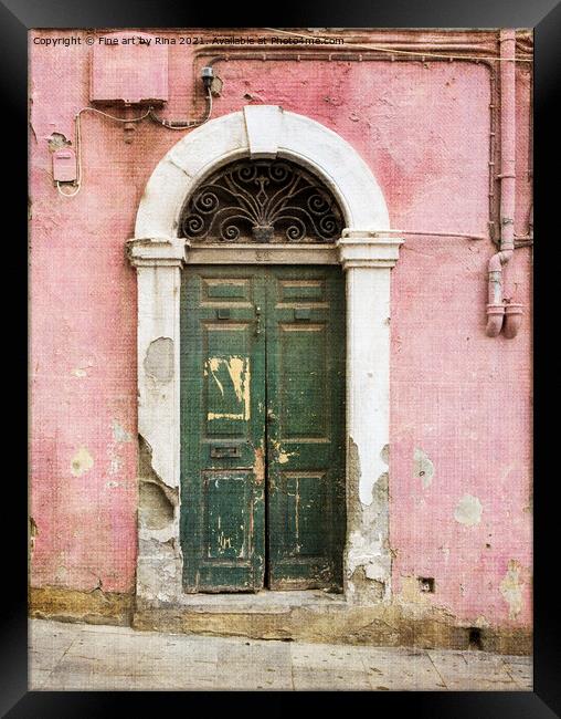 Vintage door Framed Print by Fine art by Rina