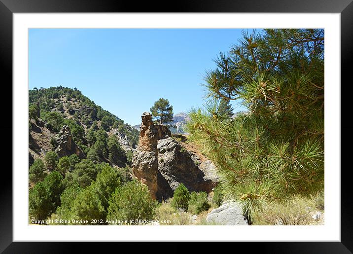 Rock Formations Framed Mounted Print by Fine art by Rina