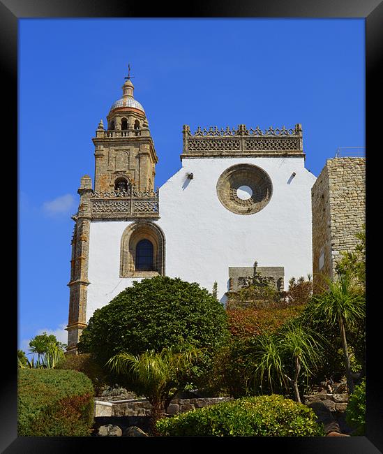 Santa Maria Coronada Church Medina Sedonia, landsc Framed Print by Fine art by Rina