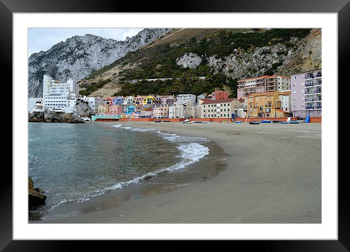 catalan bay seascape Framed Mounted Print by Fine art by Rina