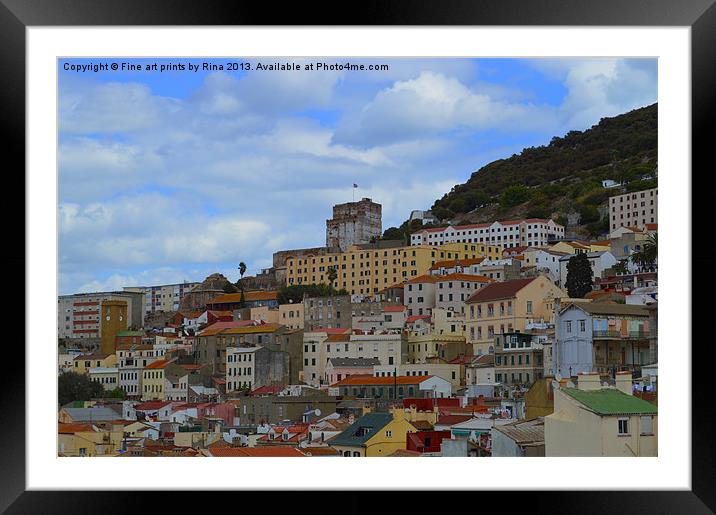Gibraltar Framed Mounted Print by Fine art by Rina