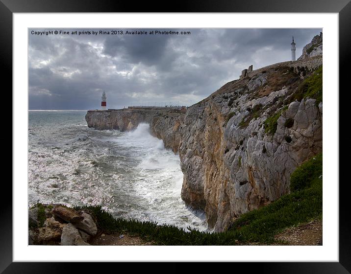 Europa Point Gibraltar Framed Mounted Print by Fine art by Rina
