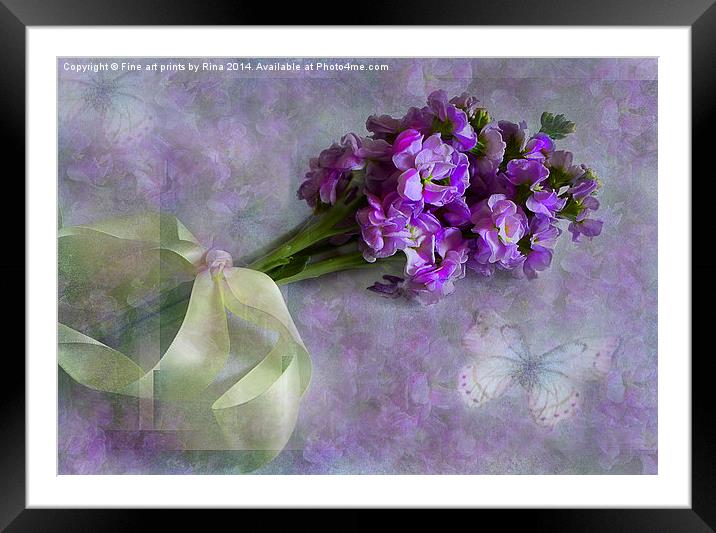 Pretty lilacs Framed Mounted Print by Fine art by Rina