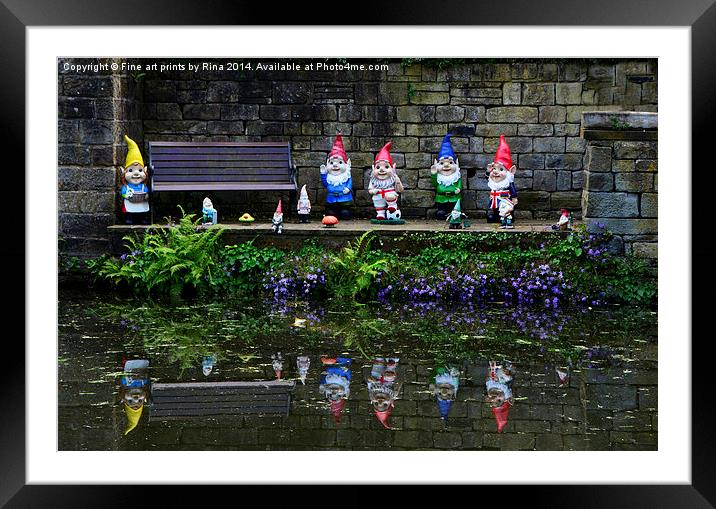 British Gnome Land Framed Mounted Print by Fine art by Rina