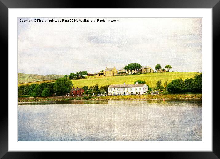Hollingworth Lake (1) Framed Mounted Print by Fine art by Rina