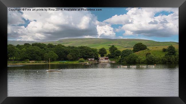  Hollingworth Lake Framed Print by Fine art by Rina