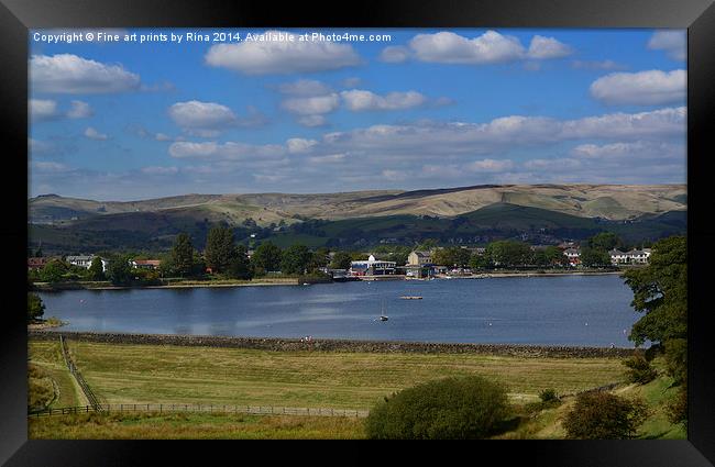  Hollingworth Lake and country park Framed Print by Fine art by Rina