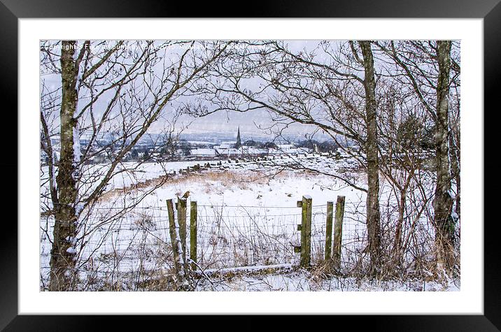  A snowy view to Wardle Framed Mounted Print by Fine art by Rina