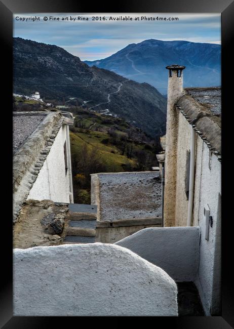 Capileira to the valley Framed Print by Fine art by Rina