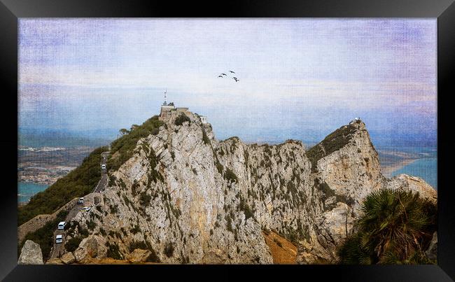 Rock of Gibraltar Framed Print by Fine art by Rina