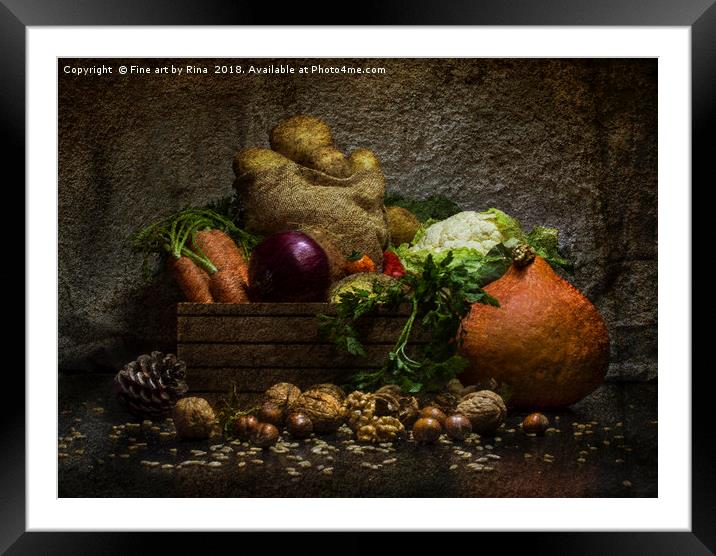 Harvest Framed Mounted Print by Fine art by Rina