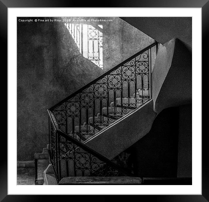The Staircase Framed Mounted Print by Fine art by Rina