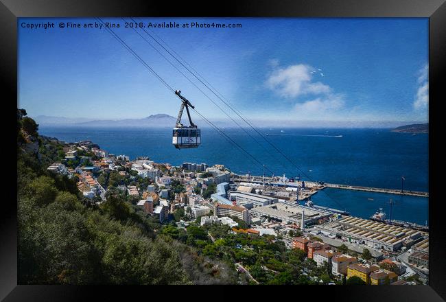 Gibraltar views Framed Print by Fine art by Rina
