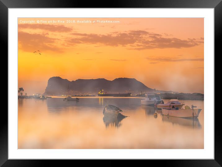 Sunrise Framed Mounted Print by Fine art by Rina
