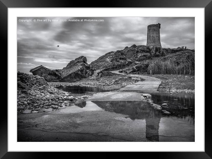 Guadalmesi watchtower Tarifa  Framed Mounted Print by Fine art by Rina