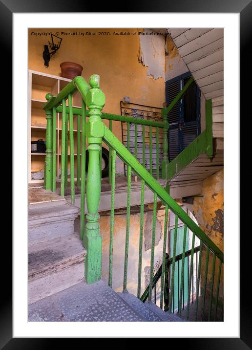 Stairway Framed Mounted Print by Fine art by Rina