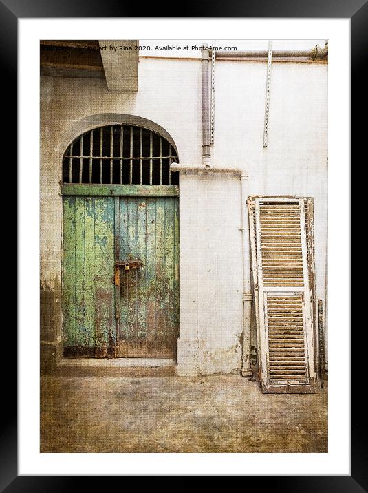 Vintage Door Framed Mounted Print by Fine art by Rina