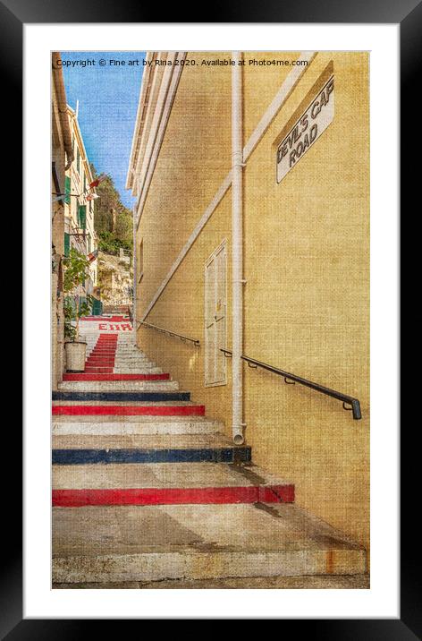 Devil's Gap Road, Gibraltar Framed Mounted Print by Fine art by Rina