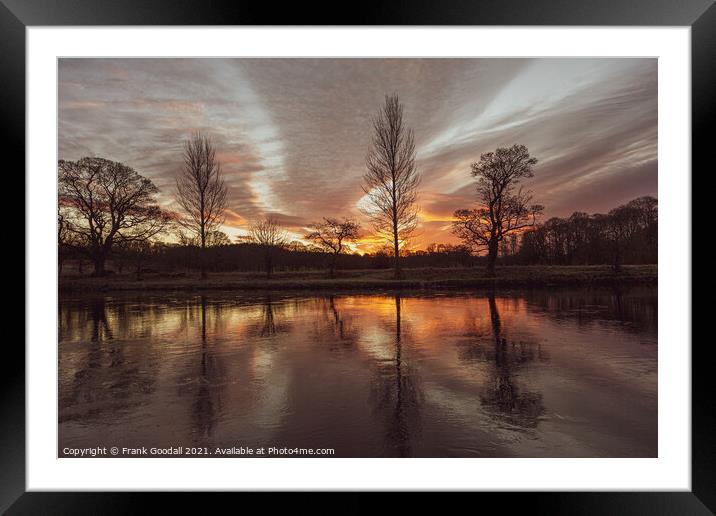 Reflecting on the morning Framed Mounted Print by Frank Goodall