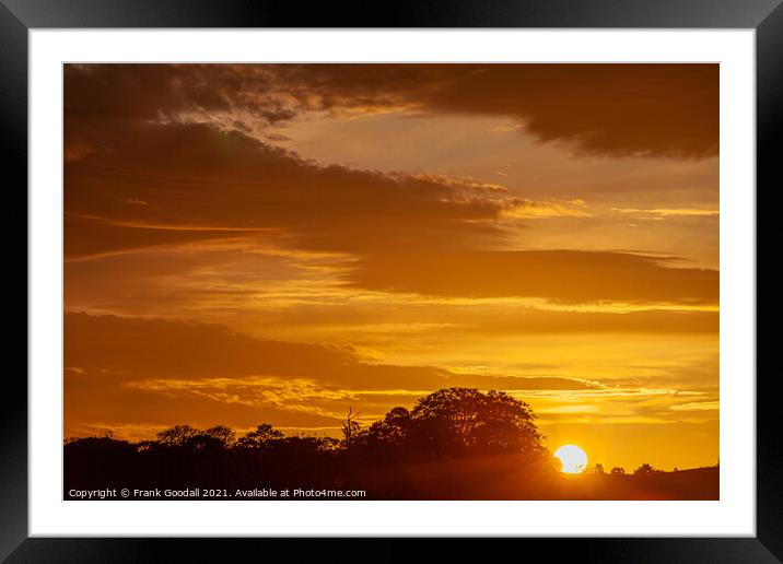 Sunset over Aberdeenshire Framed Mounted Print by Frank Goodall