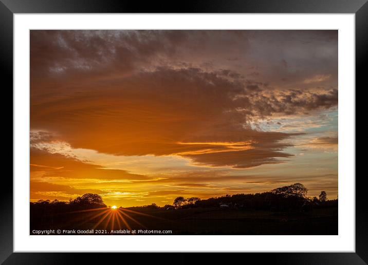 Sky sun Framed Mounted Print by Frank Goodall