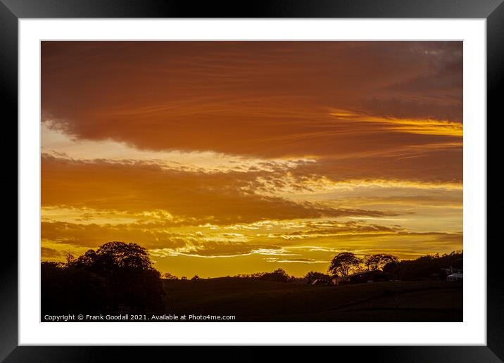 Sunset over Aberdeenshire Framed Mounted Print by Frank Goodall