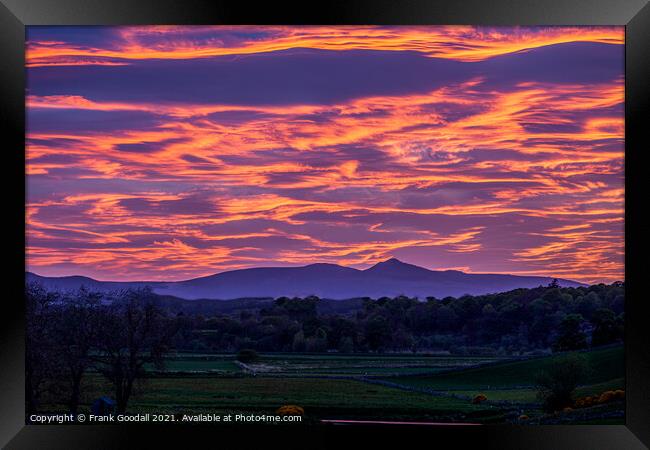 Glowing clouds over Bennachie Framed Print by Frank Goodall