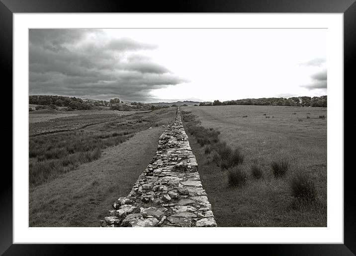 Hadrians Wall Framed Mounted Print by Kevin Warner