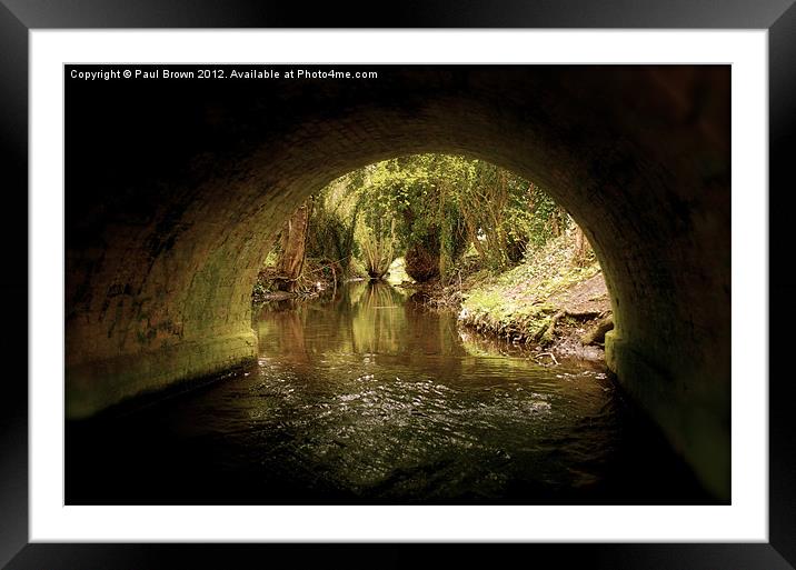 Light at the end of the tunnel. Framed Mounted Print by Paul Brown