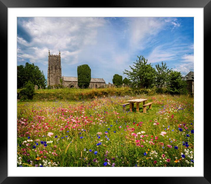 Milton Abbot Church Framed Mounted Print by Maggie McCall