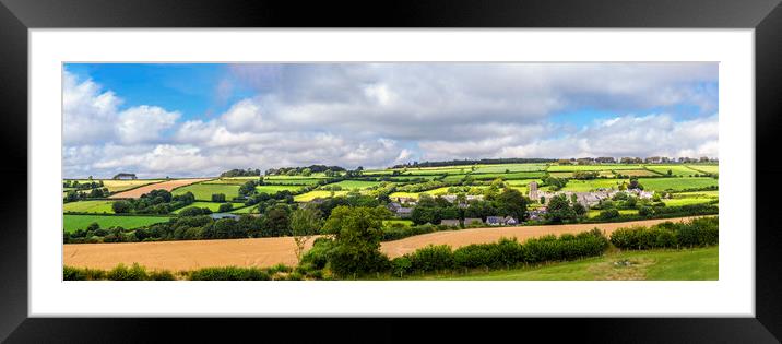 Milton Abbot Panorama, Devon Framed Mounted Print by Maggie McCall