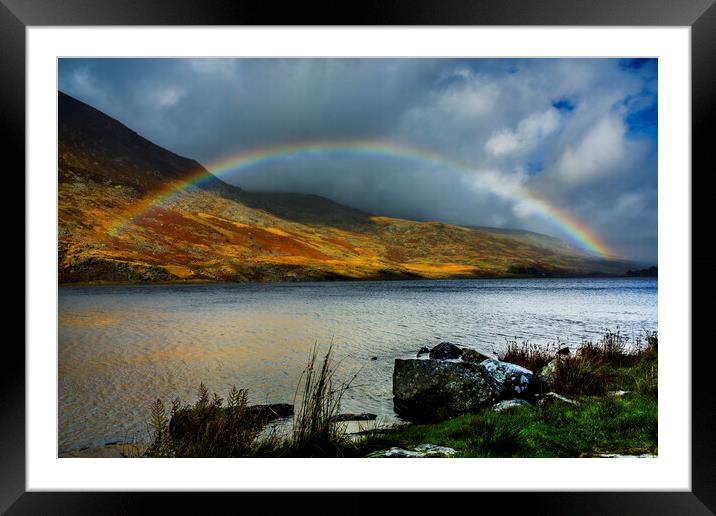 Llyn Ogwen, Snowdonia National Park, Wales Framed Mounted Print by Maggie McCall