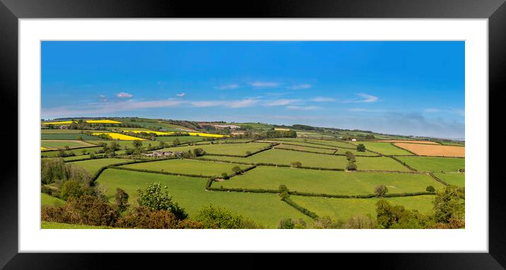 Tamar Valley Panorama Framed Mounted Print by Maggie McCall