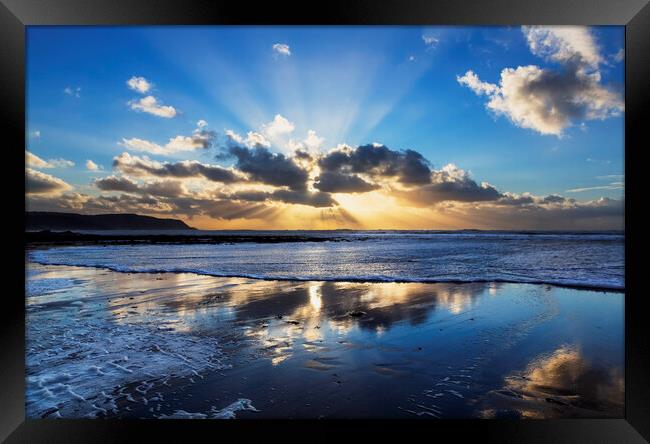 Widemouth Bay, Bude Cornwall. Framed Print by Maggie McCall