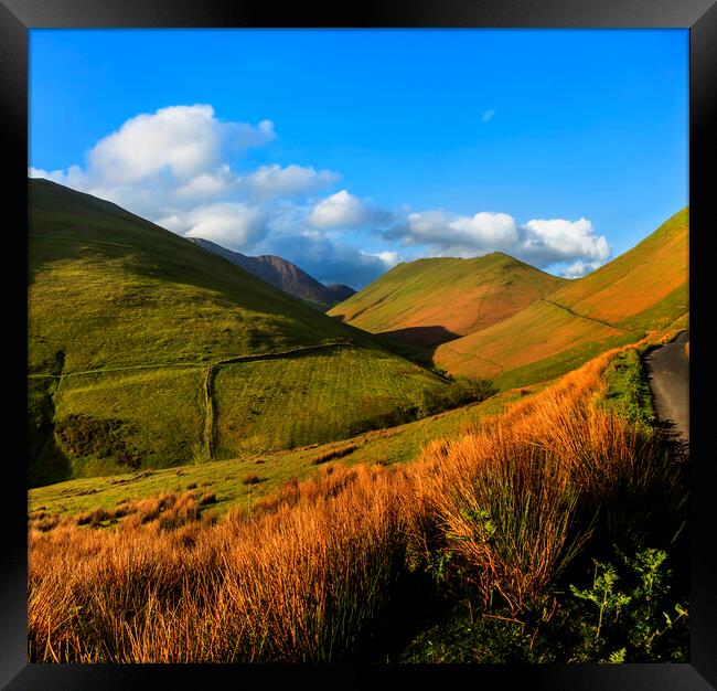 Newlands (Hause) Pass, Buttermere, Cumbria Framed Print by Maggie McCall