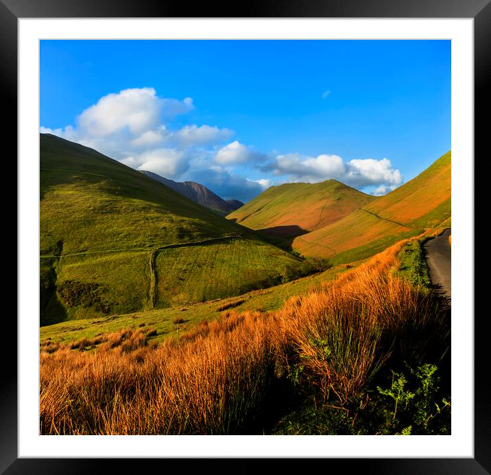 Newlands (Hause) Pass, Buttermere, Cumbria Framed Mounted Print by Maggie McCall